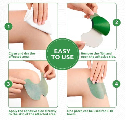 Knee Pain Relief Patch – Herbal Warming Plaster (12 Count, 12-Hour Relief)