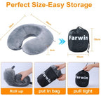 Travel Pillow – 100% Pure Memory Foam U-Shaped Neck Pillow